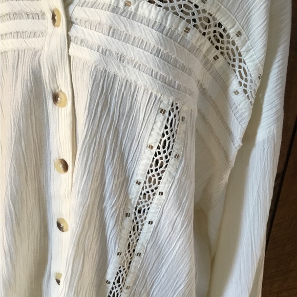 Free People Crochet Button Down - Picture 4 of 5